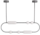 Luminaria colgante lineal de LED integrado 30W, 2910lm, 2700K. Dimeable 0-10V