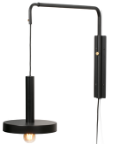 Luminaria tipo aplique de interior, para lámpara base E27. 100‑240V, hasta 15W. Dry Location