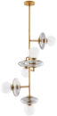 Luminaria decorativa colgante, para 5 lamparas base E12. 120 V, hasta 40 W (5 × 8 W). Dimeable. Damp Location