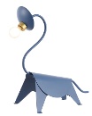 Luminaria decorativa de mesa para lampara base E12. 120V, hasta 4W. Dry Location