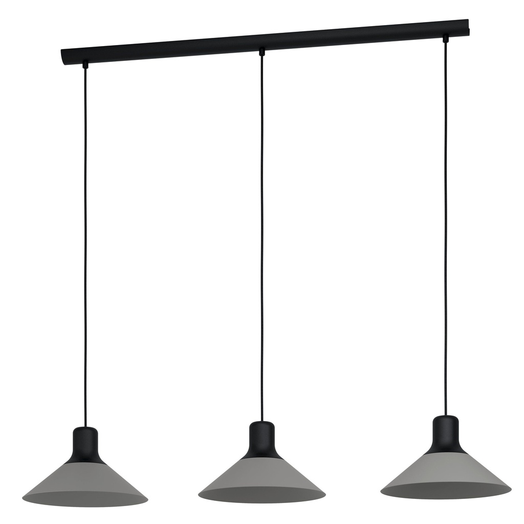 Luminaria decorativa colgante para 3 lamparas base E27
