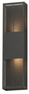[E30393-BK] Luminaria tipo aplique 18" de LED integrado 24W, 3000K, 360lm. Dimebale. Wet Location