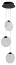 [3-6050-15] Luminaria decorativa colgante de LED integrado 3×3.3 W, CCT 30-35-4000K, 120‑277V. Dimeable. Damp Location