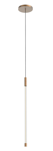 Luminaria decorativa Colgante 21" de LED integrado 8W, CCT 2700K, 840lm. Dimeable TRIAC/ELV