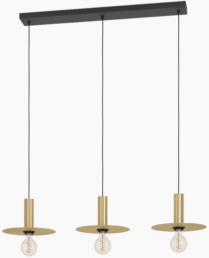 [900732] Luminaria decorativa colgante para 3 lamparas base E27